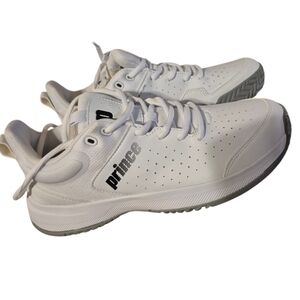 NWOT Mens Prince Advantage Lite 3 White/Gray Leather  tennis shoes 8.5